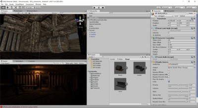 Unity VR ホラーゲーム 開発画面2